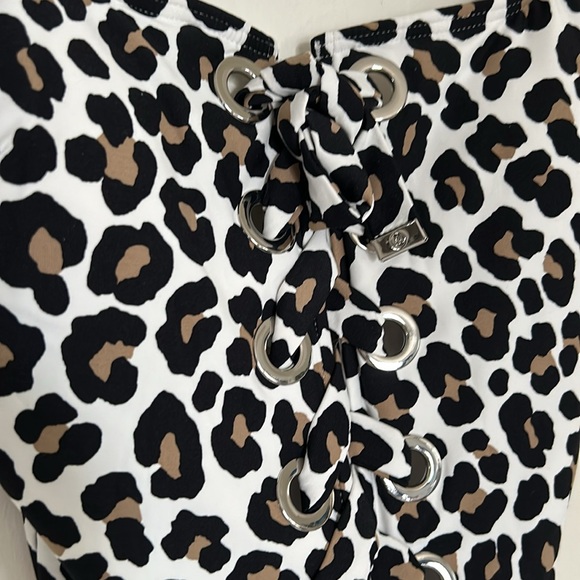 NWT Michael Kors Printed Lace Up Swimsuit - Picture 6 of 11